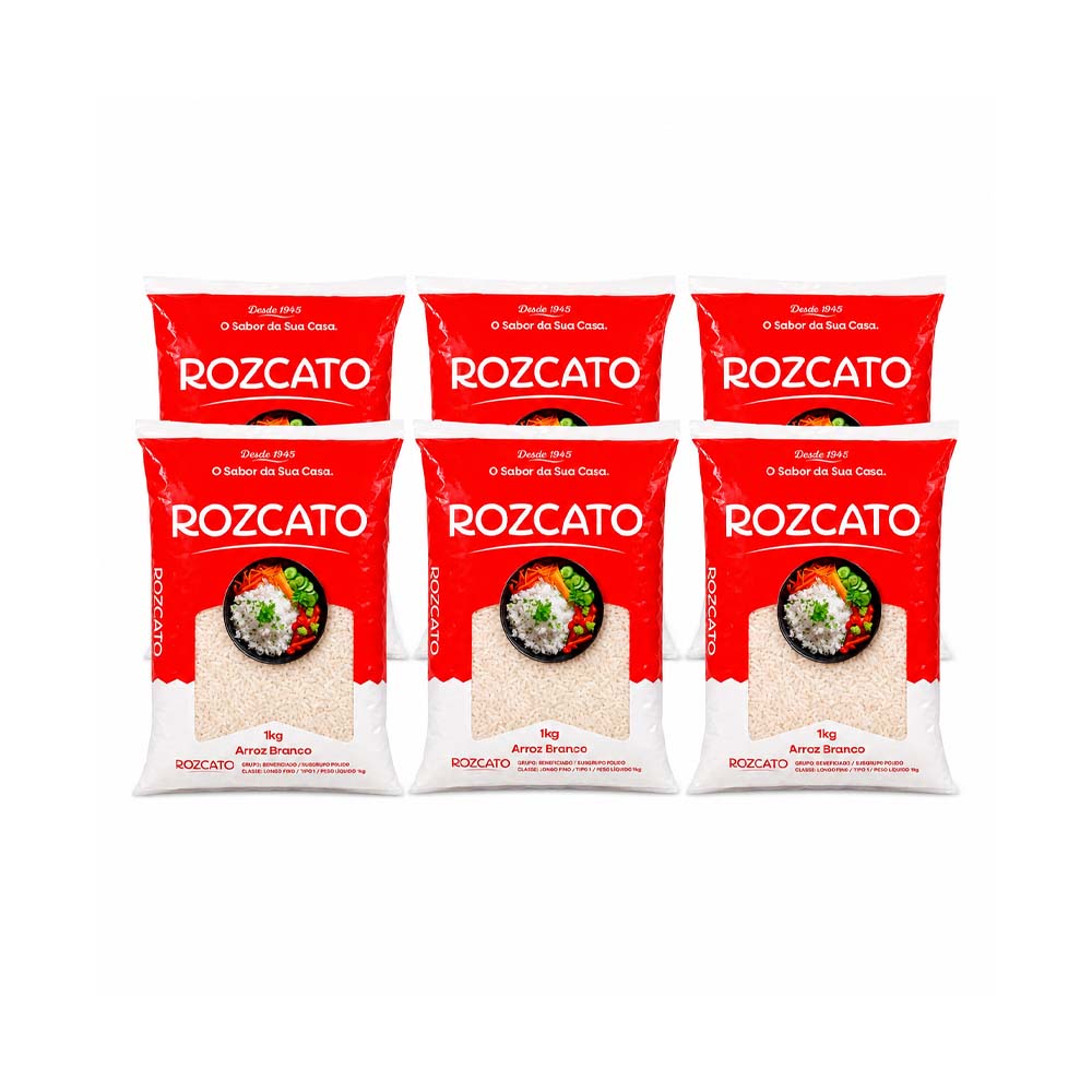 Pack de 6uds de Arroz Blanco Rozcato (6x1kg)