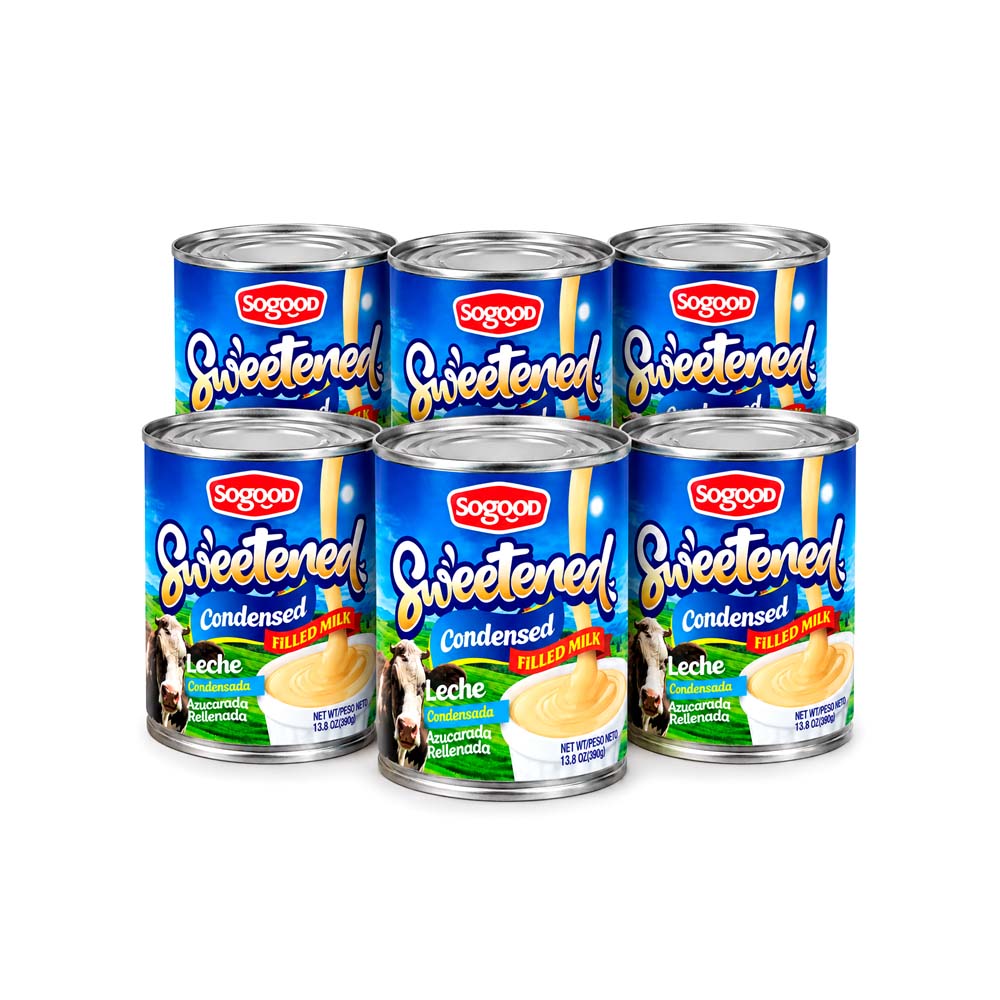 Pack de 6uds de Leche Condensada Sweetened Sogood (6x390g)
