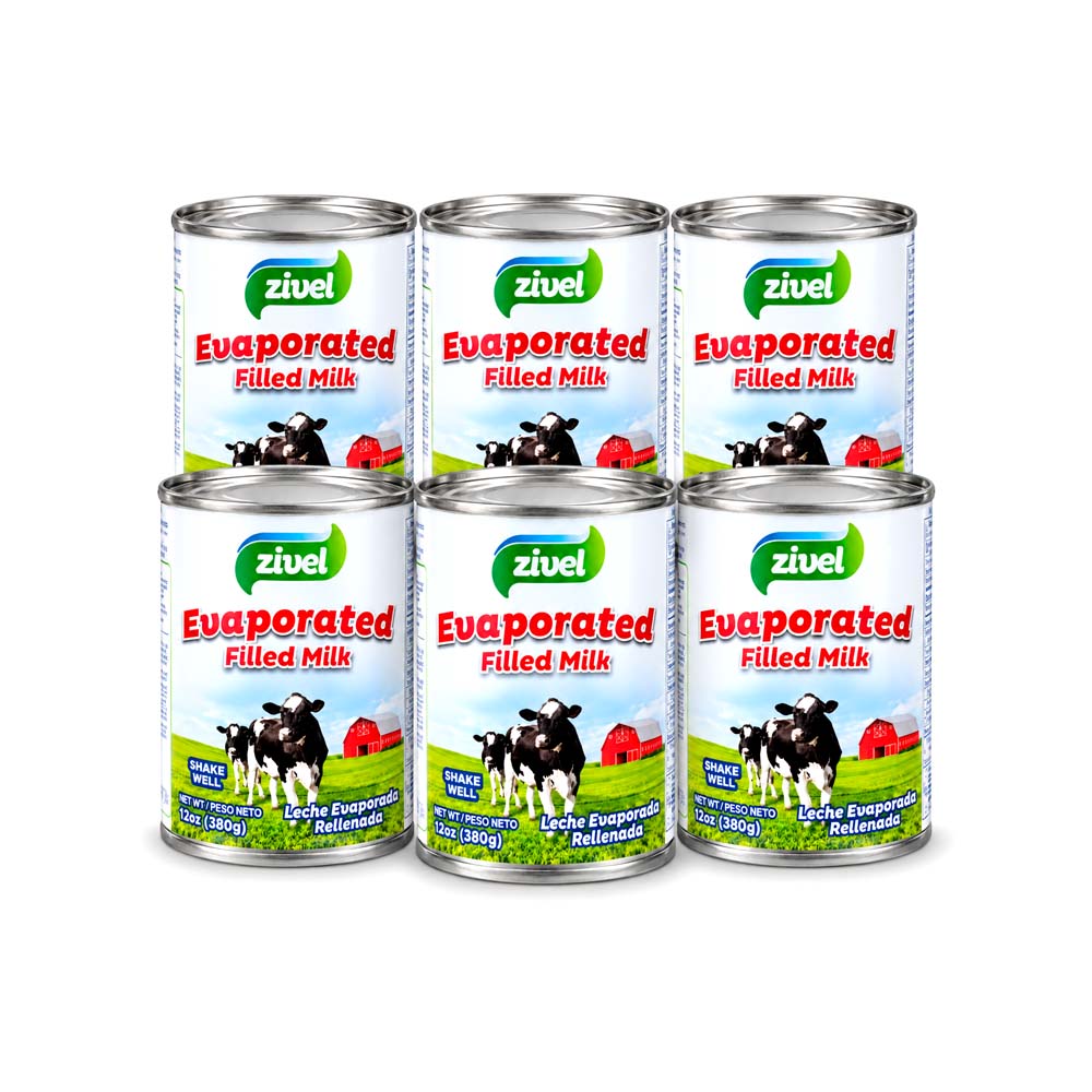 Pack de 6uds de Leche Evaporada Rellenada Zivel (6x380g)