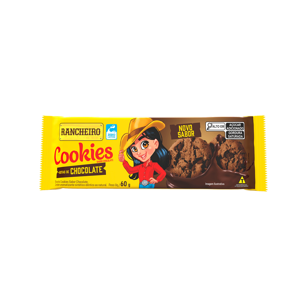 Cookies Chocolate con Gotas de Chocolate Rancheiro (60g)