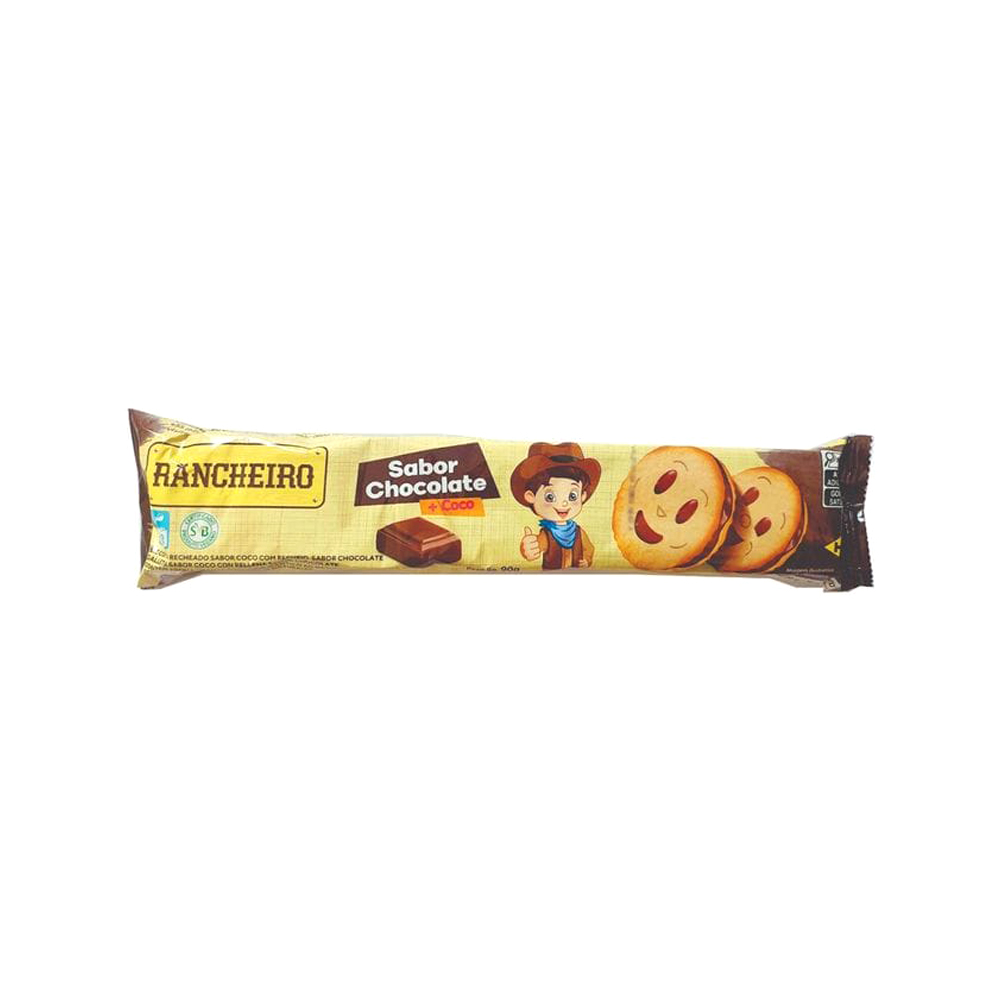 Rosquilla rellenas sabor chocolate y coco Rancheiro (90 g)