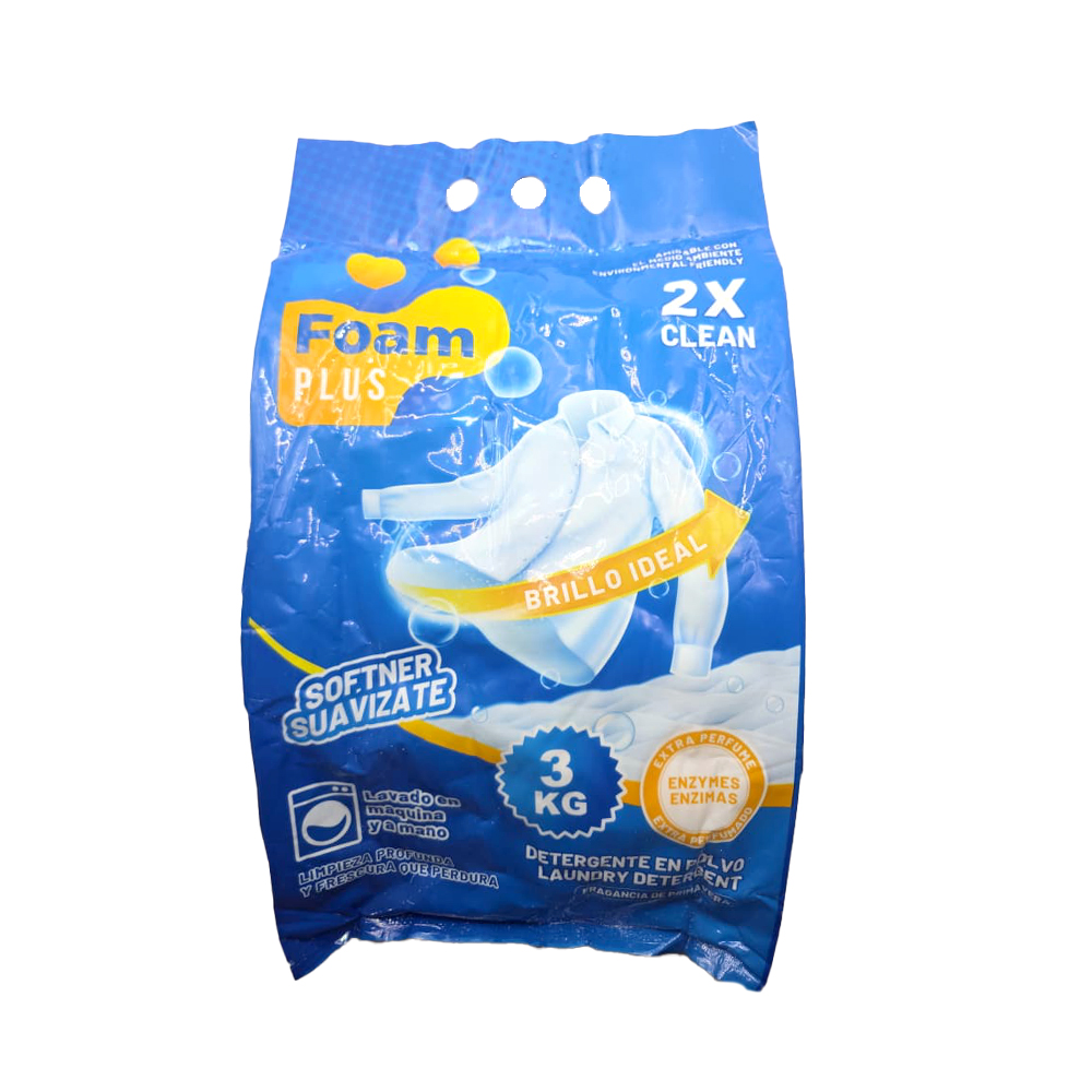 Detergente en Polvo Foam Plus(3kg)