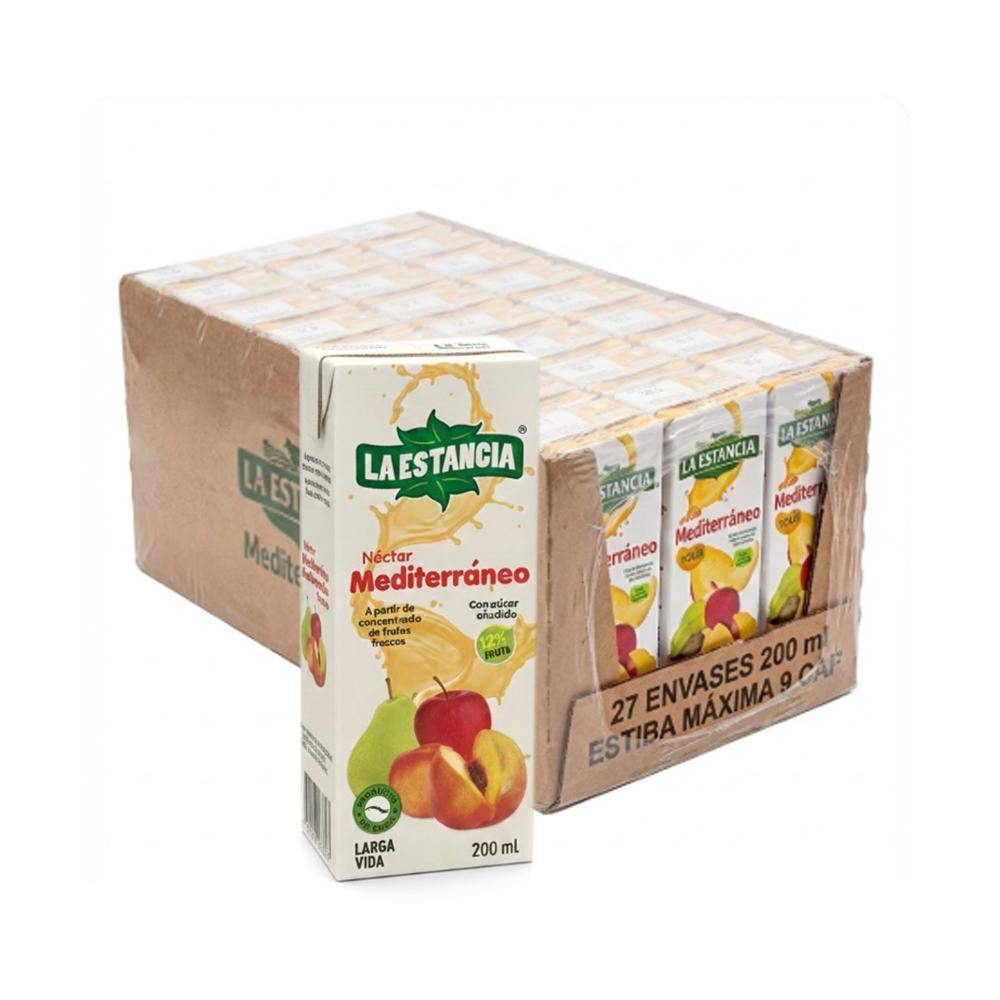 Caja Néctar sabor Mediterráneo La Estancia (27x200ml)
