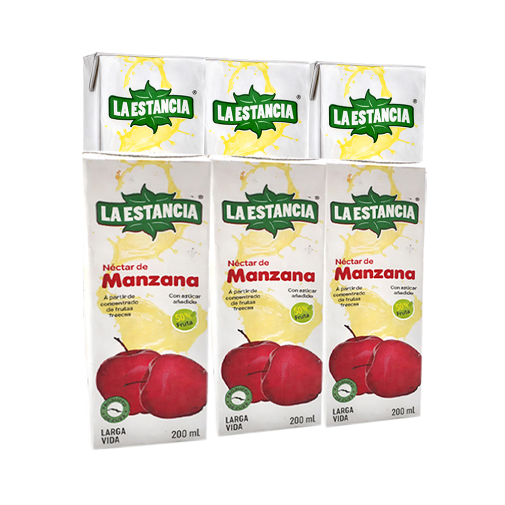 Pax de 6 uds Jugo sabor Manzana (6x200ml)