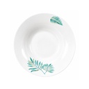 Platos de Cristal con Diseño de Ramas Verdes