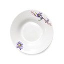 Platos de Cristal con Diseño de Flores Moradas