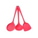 Cucharones de Cocina de Silicona Color Rojo (3uds)