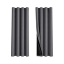 Cortinas de Argollas Tapa Sol Color Gris Fuerte (132x213cm)